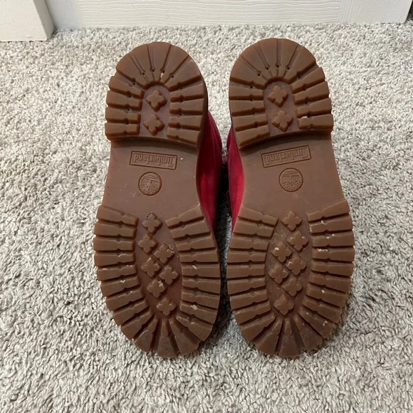 Red Timberland 
Size Youth 4
Barely Worn - Picture 2 of 4